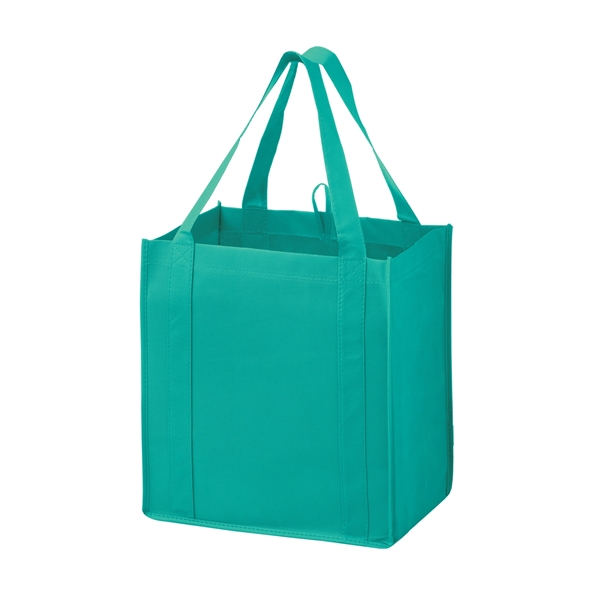12" x 8" x 13" non-woven polypropylene grocery tote with gusset,... from ASI 35290 American Ad Bag Co