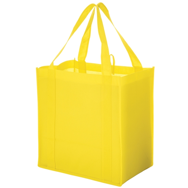 12" x 8" x 13" non-woven polypropylene grocery tote with gusset,... from ASI 35290 American Ad Bag Co