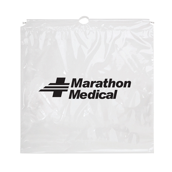 20" x 20" x 4" LDPE plastic bag with cotton drawstring... from ASI 35290 American Ad Bag Co