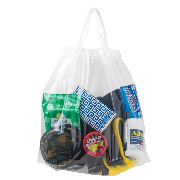 12" x 12" x 6" clear LDPE plastic security bag with... from ASI 35290 American Ad Bag Co