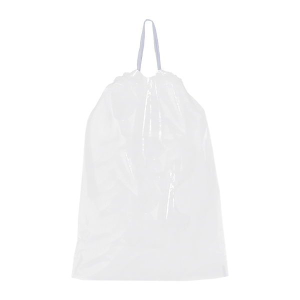 12" x 15" x 3" clear LDPE plastic drawstring bag with... from ASI 35290 American Ad Bag Co