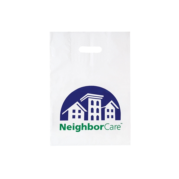 12" x 16" x 4" LDPE bag with die-cut patch handle... from ASI 35290 American Ad Bag Co