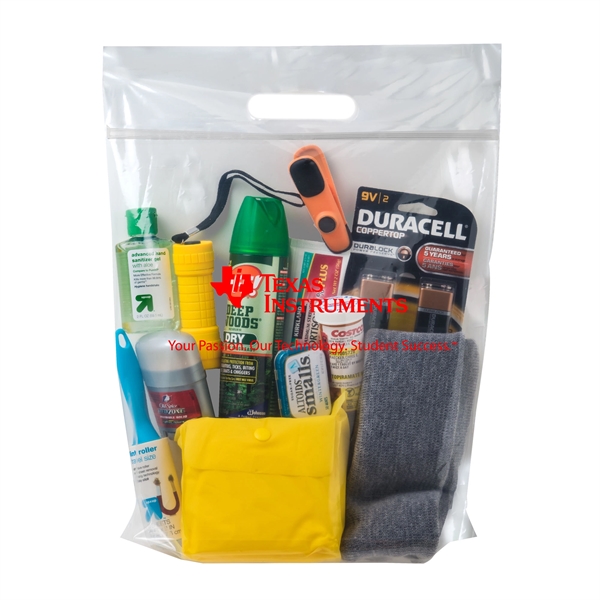 12" x 12" x 6" clear LDPE plastic bag with oval-shaped... from ASI 35290 American Ad Bag Co