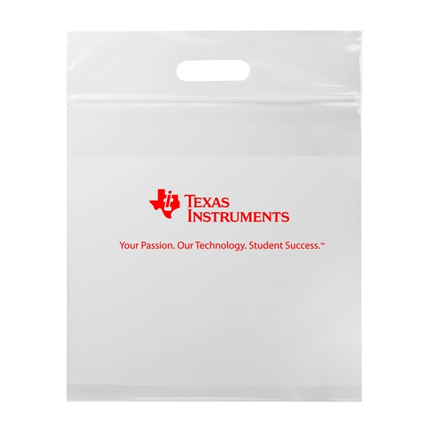 12" x 12" x 6" clear LDPE plastic bag with oval-shaped... from ASI 35290 American Ad Bag Co