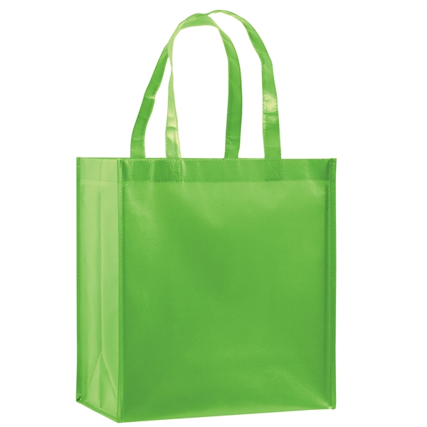 12" x 8" x 13" glossy metallic non-woven PP laminated tote... from ASI 35290 American Ad Bag Co