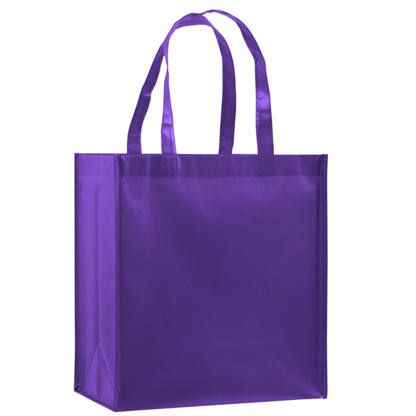 12" x 8" x 13" glossy metallic non-woven PP laminated tote... from ASI 35290 American Ad Bag Co