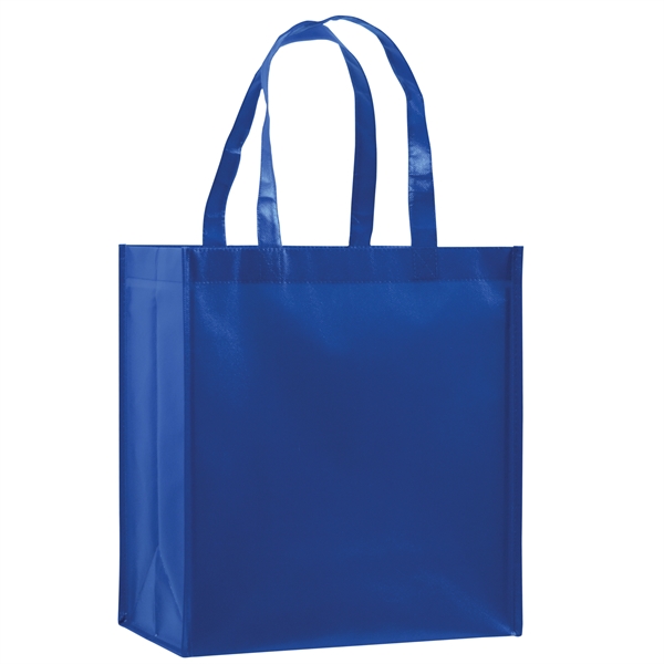 12" x 8" x 13" glossy metallic non-woven PP laminated tote... from ASI 35290 American Ad Bag Co