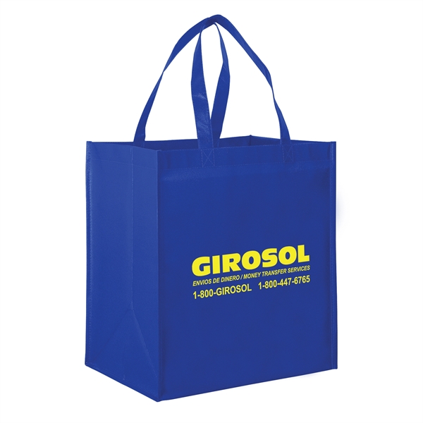 13" x 10" x 15" glossy laminated non-woven polypropylene grocery tote... from ASI 35290 American Ad Bag Co