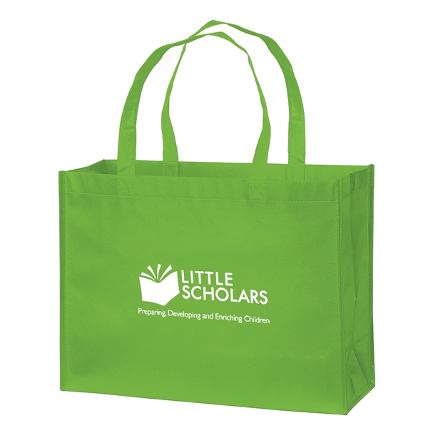 16" x 6" x 12" glossy laminated non-woven polypropylene metallic tote... from ASI 35290 American Ad Bag Co