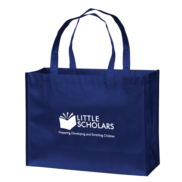 16" x 6" x 12" glossy laminated non-woven polypropylene metallic tote... from ASI 35290 American Ad Bag Co