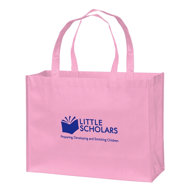 16" x 6" x 12" glossy laminated non-woven polypropylene metallic tote... from ASI 35290 American Ad Bag Co