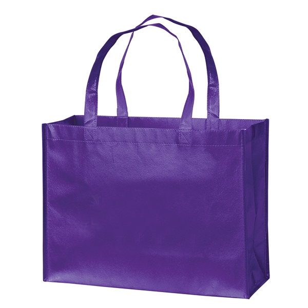 16" x 6" x 12" glossy laminated non-woven polypropylene metallic tote... from ASI 35290 American Ad Bag Co