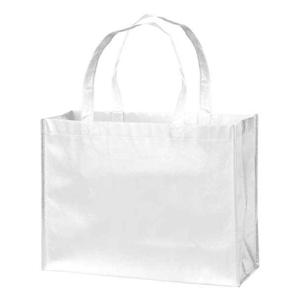 16" x 6" x 12" glossy laminated non-woven polypropylene metallic tote... from ASI 35290 American Ad Bag Co
