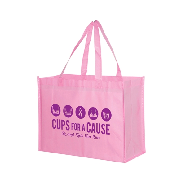 16" x 6" x 12" laminated non-woven PP tote bag with... from ASI 35290 American Ad Bag Co