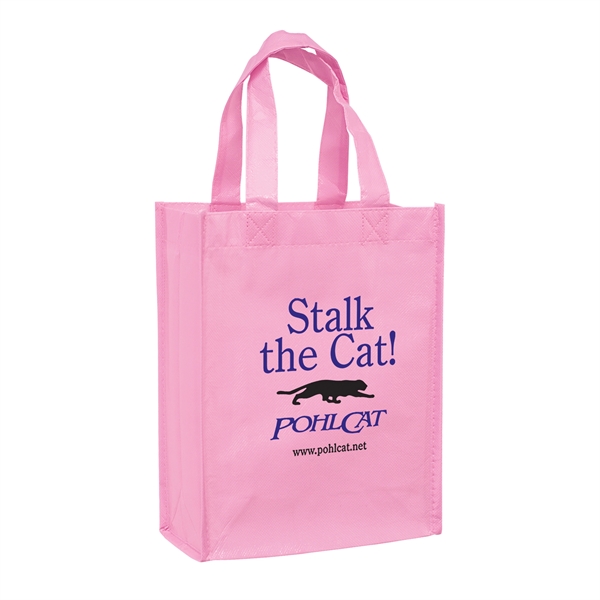 8" x 10" glossy laminated non-woven polypropylene tote with gusset and... from ASI 35290 American Ad Bag Co