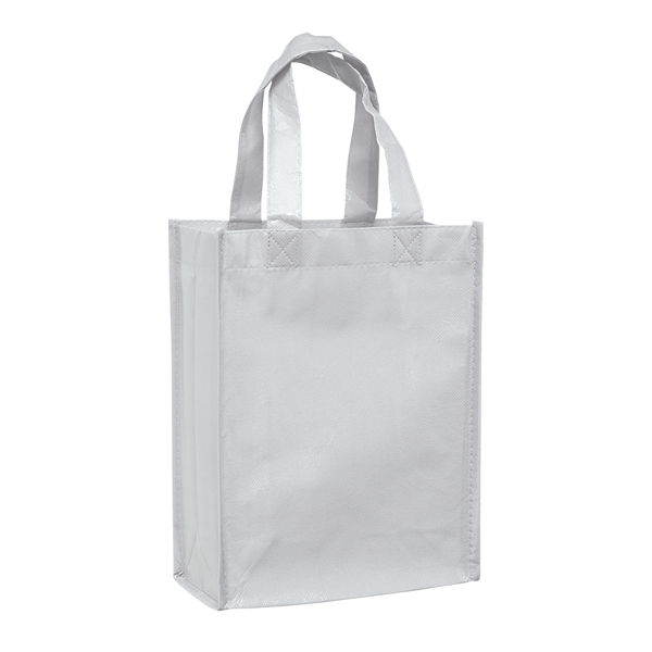 8" x 10" glossy laminated non-woven polypropylene tote with gusset and... from ASI 35290 American Ad Bag Co