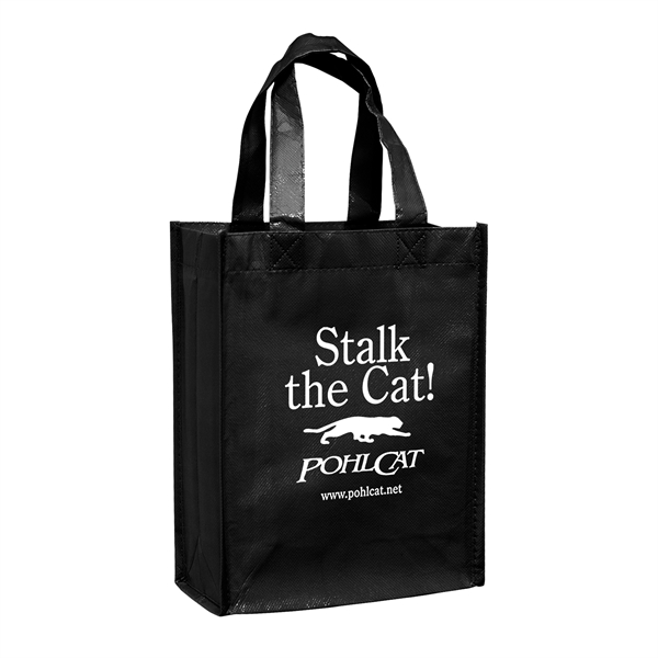 8" x 10" glossy laminated non-woven polypropylene tote with gusset and... from ASI 35290 American Ad Bag Co