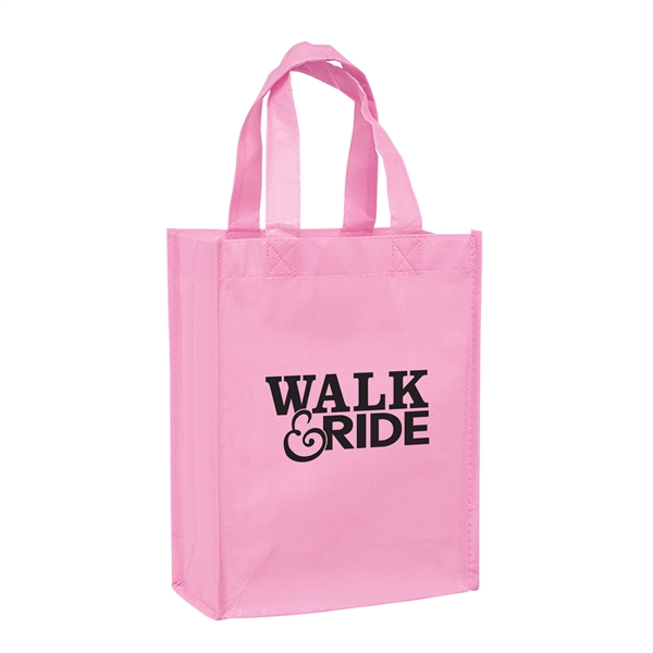 8" x 4" x 10" non-woven polypropylene pink laminated tote with... from ASI 35290 American Ad Bag Co