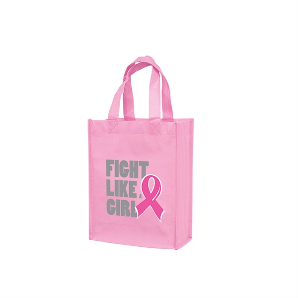 8" x 4" x 10" non-woven polypropylene pink laminated tote with... from ASI 35290 American Ad Bag Co