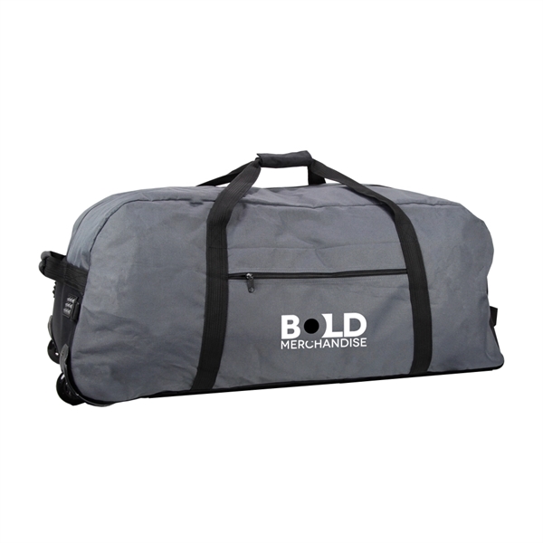 600D Polyester with PVC backing foldable rolling duffel... from ASI 57702 GoodHopeBags, Inc.