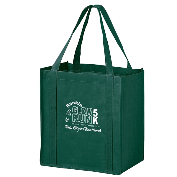 12" x 13" non-woven PP grocery tote with gusset, bottom board... from ASI 35290 American Ad Bag Co