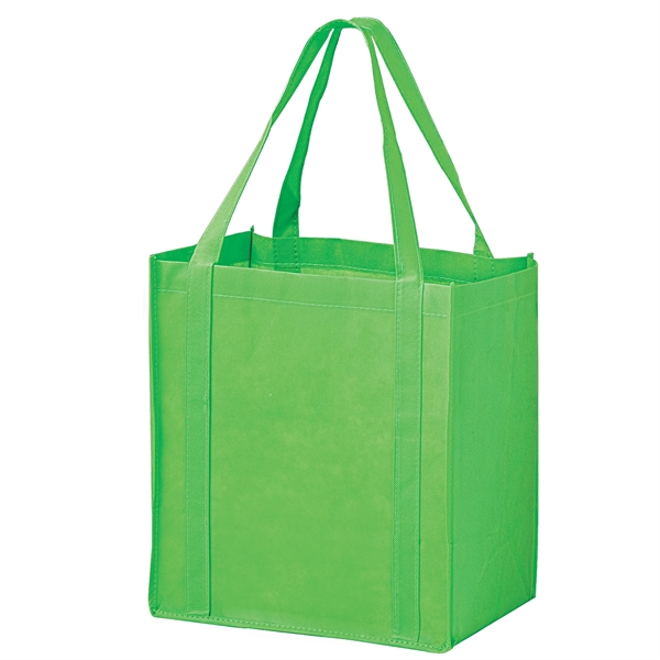 12" x 13" non-woven PP grocery tote with gusset, bottom board... from ASI 35290 American Ad Bag Co