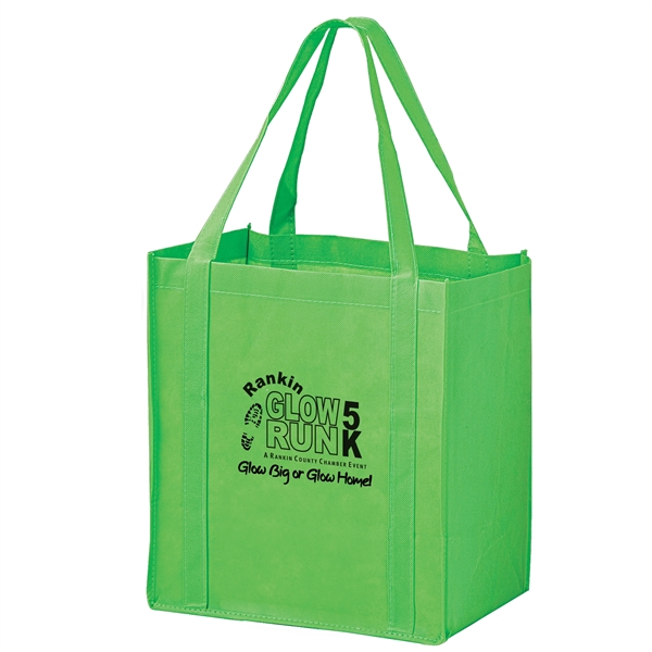 12" x 13" non-woven PP grocery tote with gusset, bottom board... from ASI 35290 American Ad Bag Co
