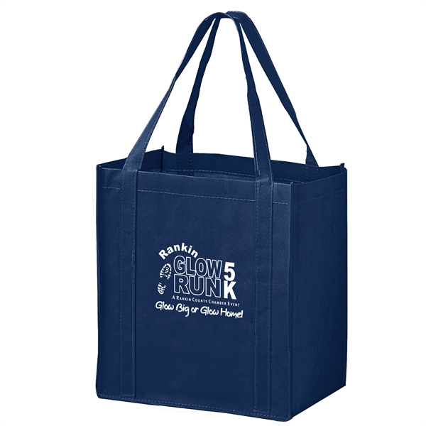 12" x 13" non-woven PP grocery tote with gusset, bottom board... from ASI 35290 American Ad Bag Co
