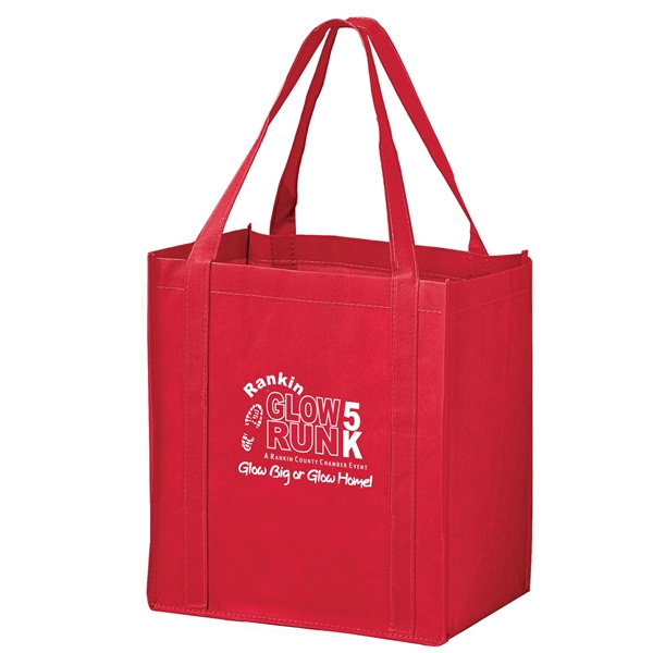 12" x 13" non-woven PP grocery tote with gusset, bottom board... from ASI 35290 American Ad Bag Co