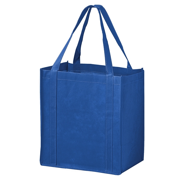12" x 13" non-woven PP grocery tote with gusset, bottom board... from ASI 35290 American Ad Bag Co