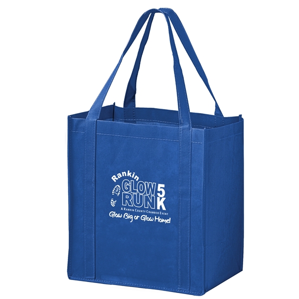 12" x 13" non-woven PP grocery tote with gusset, bottom board... from ASI 35290 American Ad Bag Co