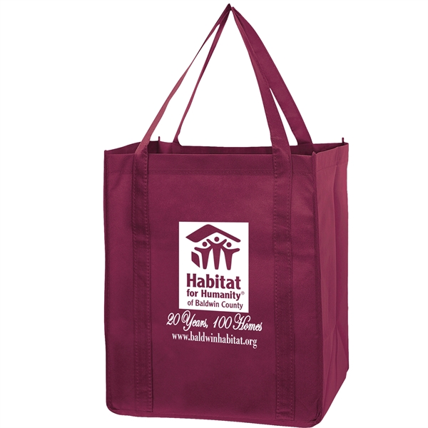 13" x 10" x 15" non-woven PP grocery tote with gusset,... from ASI 35290 American Ad Bag Co