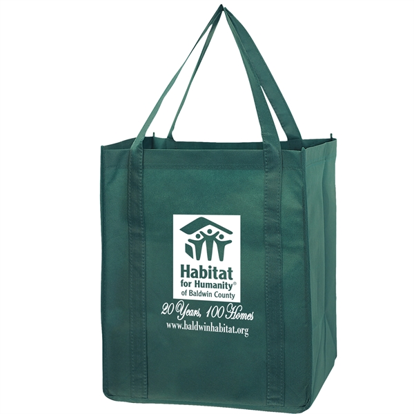 13" x 10" x 15" non-woven PP grocery tote with gusset,... from ASI 35290 American Ad Bag Co