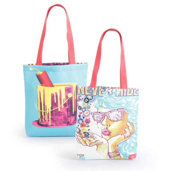 Full color small tote bag with polyweb handles.... from ASI 66230 Landes Inc