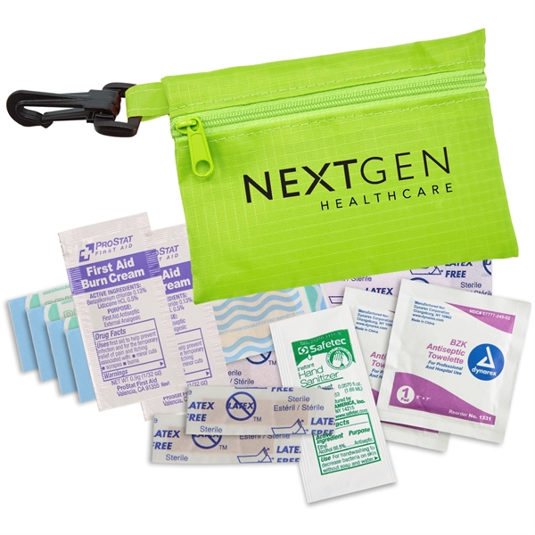 Ripstop mini first aid kit contains latex free bandages, BZK towelettes,... from ASI 52840 Evans Manufacturing