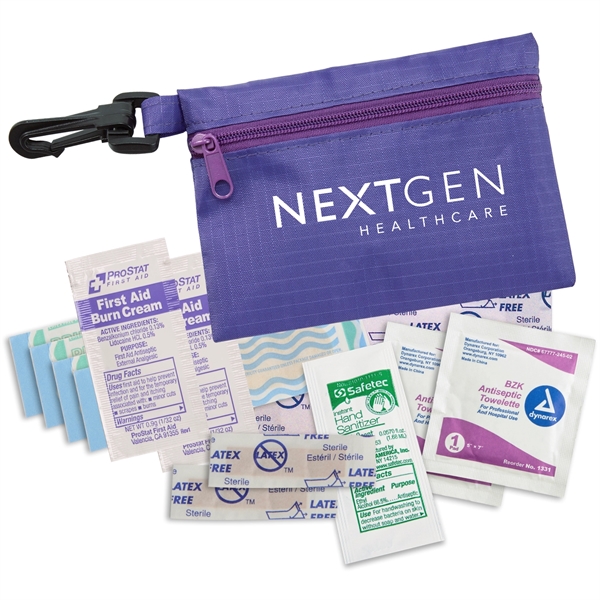 Ripstop mini first aid kit contains latex free bandages, BZK towelettes,... from ASI 52840 Evans Manufacturing