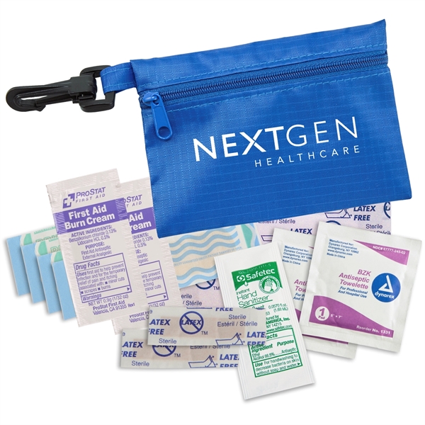 Ripstop mini first aid kit contains latex free bandages, BZK towelettes,... from ASI 52840 Evans Manufacturing