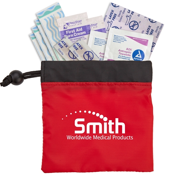 First aid kit has latex-free bandages, antiseptic towelettes, first aid burn... from ASI 52840 Evans Manufacturing