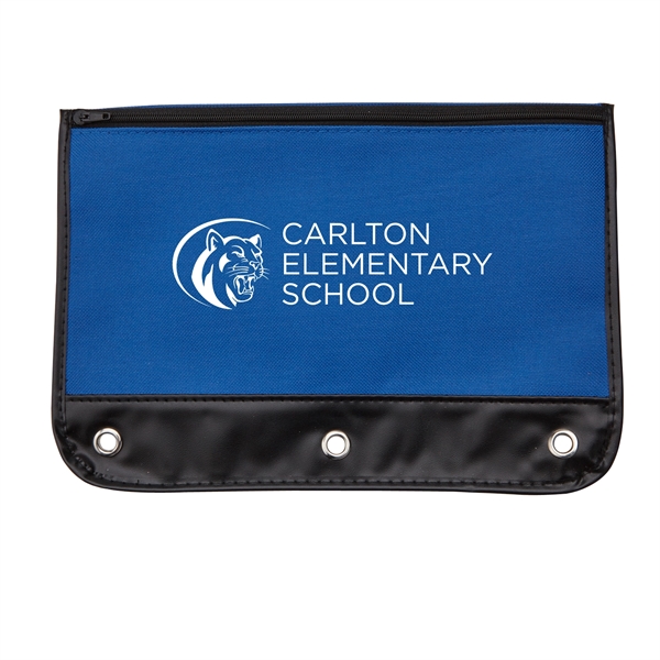 Zippered school kit pouch made of polyester with three reinforced metal... from ASI 52840 Evans Manufacturing