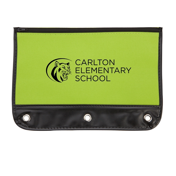 Zippered school kit pouch made of polyester with three reinforced metal... from ASI 52840 Evans Manufacturing