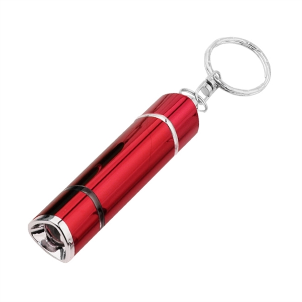 Triangular-shaped aluminum flashlight with LED bulb and key ring... from ASI 30112 ACE Products / Ace Line