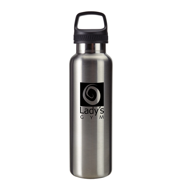 20 oz. stainless steel bottle, double-wall, vacuum-insulated with copper lining, sweat... from ASI 52840 Evans Manufacturing