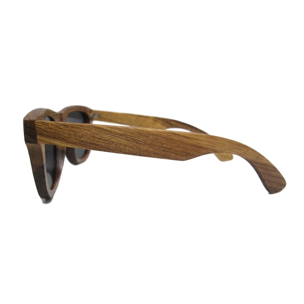 Zebra wood sunglasses with black lenses and polarized UV400 sun protection.... from ASI 72657 Active Life Promo / Active Life Promo Ingrain Promo