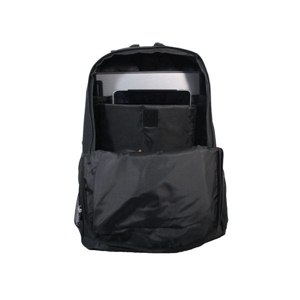 Made of nylon and 600d polyester, can carry 17" laptop, good... from ASI 79384 Preferred Nation Inc
