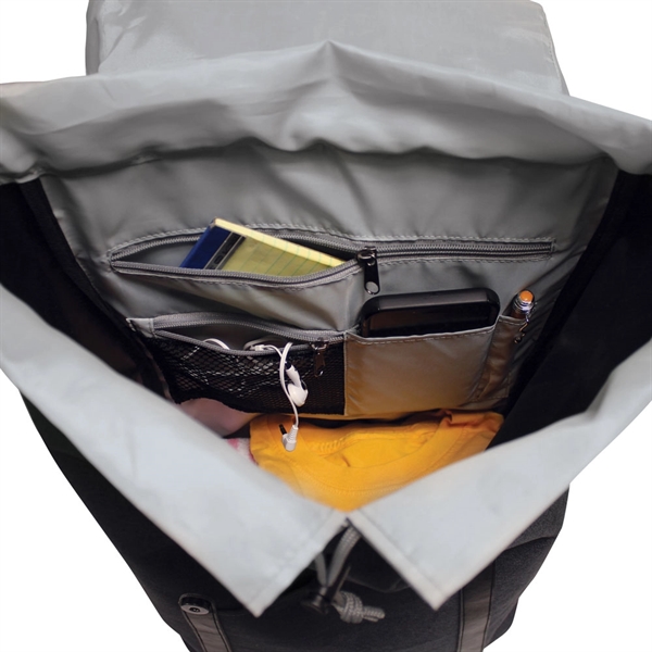 Urban style backpack made of 600D poly canvas.  Cinch top... from ASI 79384 Preferred Nation Inc / Preferred Nation