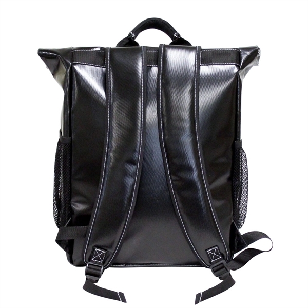 heavy gauge tarpaulin material, ,backpack is water and stain resistant, padded... from ASI 79384 Preferred Nation Inc