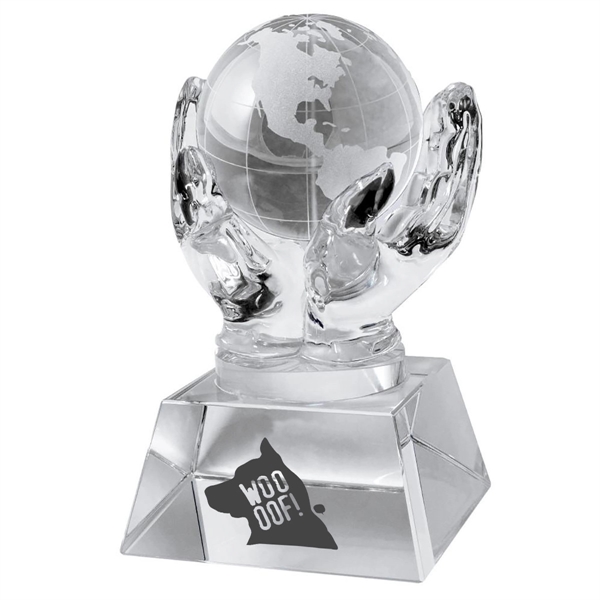 All crystal award with frosted globe.... from ASI 40544 Binaco / Binaline