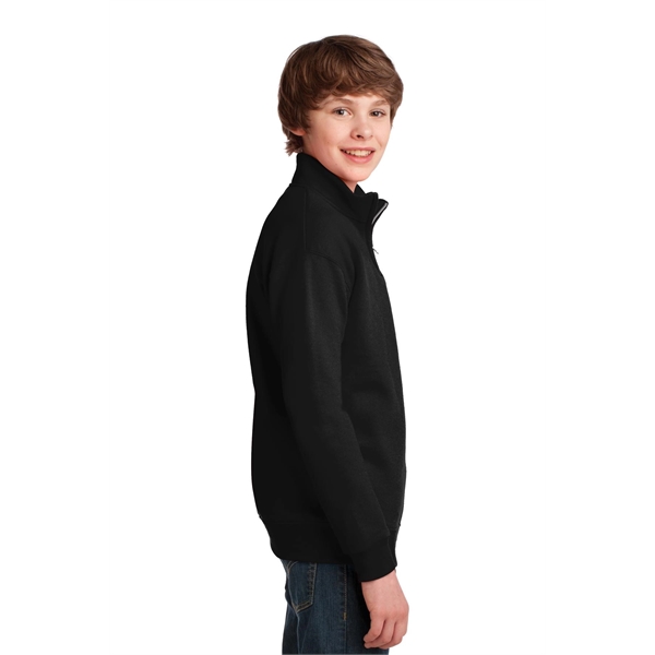JERZEES Youth NuBlend 1/4-Zip Cadet Collar Sweatshirt.... from ASI 84863 SanMar