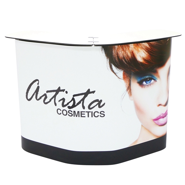 Laminated portable counter with inside shelving.... from ASI 30442 Above & Beyond Advertising Products