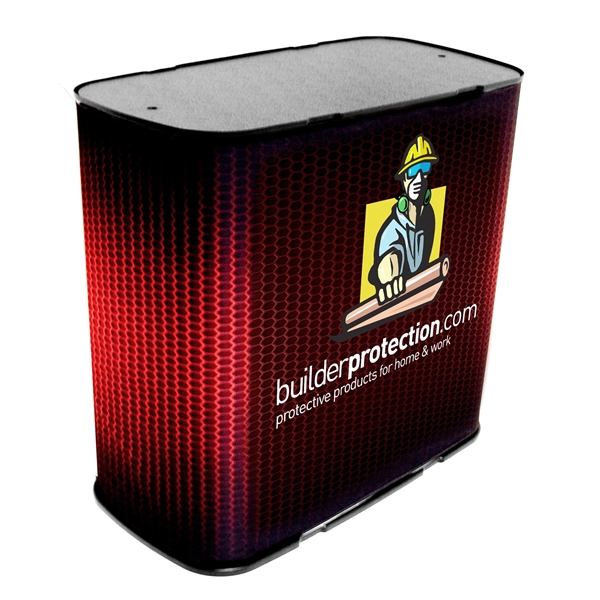 Transforming podium hard roller case with custom graphic stretch fabric chloroplast... from ASI 30442 Above & Beyond Advertising Products